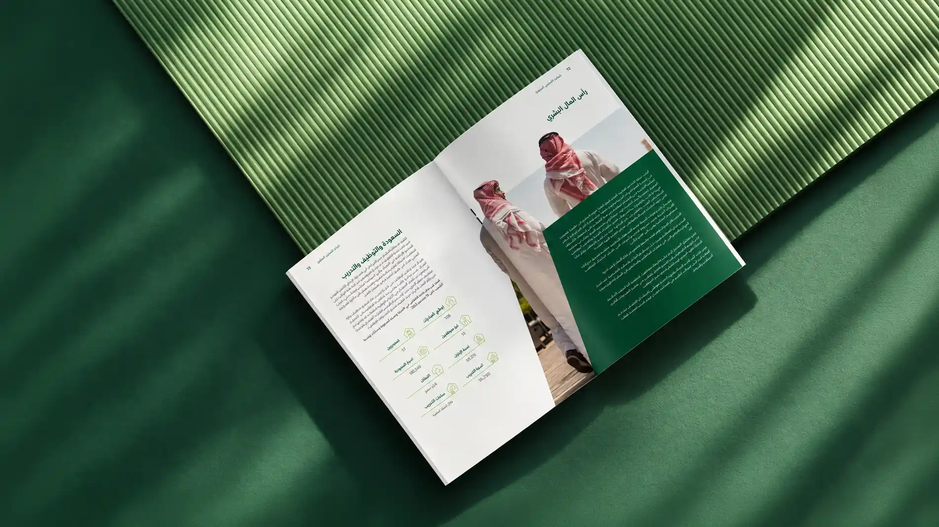 Alandalus Property Annual Report 4 Printed Alandalus Property annual report showing the interior spreads designed by RAM