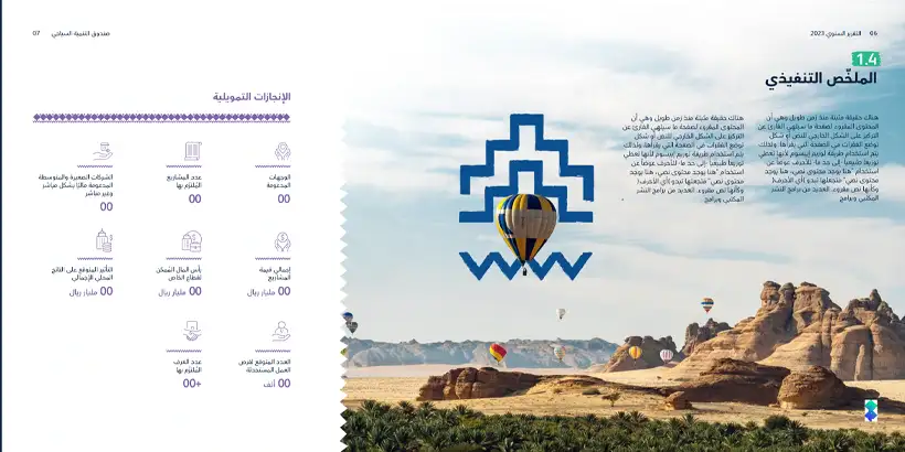 TDF - Tourism Development Fund Annual Report 11 Close-up of TDF’s branding elements incorporating historical motifs and modern flair.