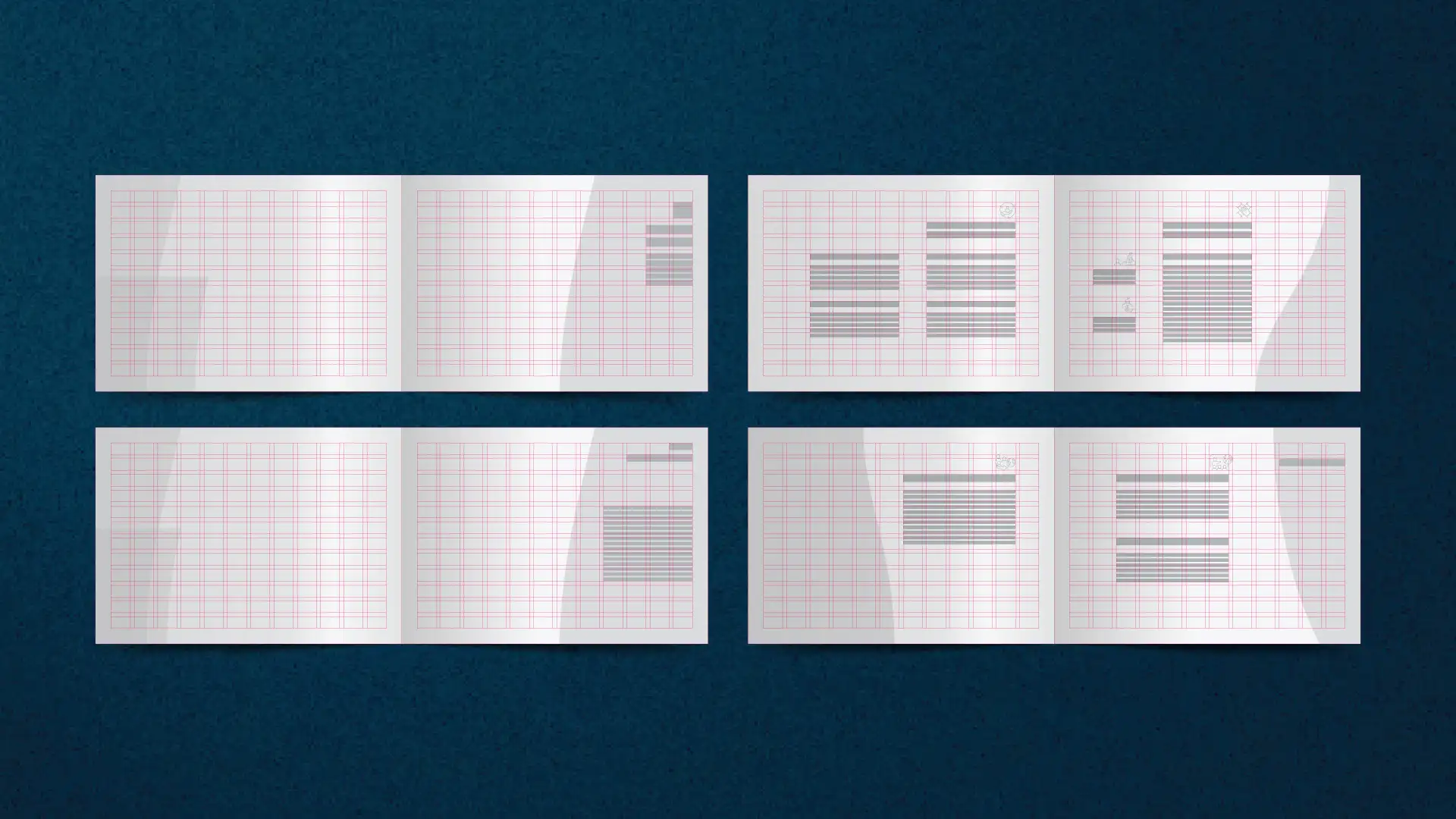 Grid-based layout of the HRSD annual report, balancing structure with dynamic wavy line elements