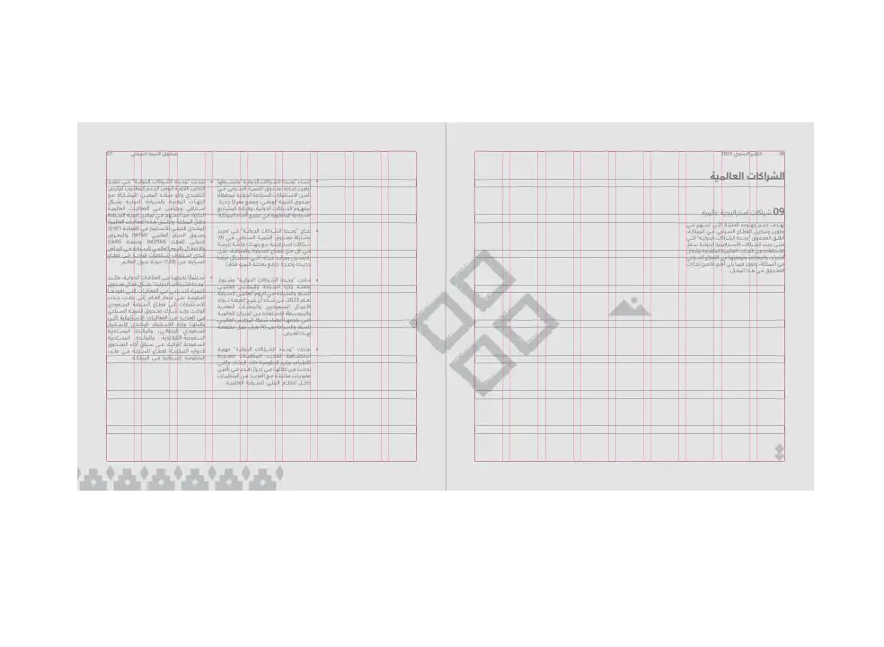 TDF - Tourism Development Fund Annual Report 2 TDF Annual Report Design featuring Saudi heritage patterns